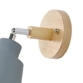 thumbnail image 5 of Lámpara de pared Ticfox color macaron Madera E27 base de 10 Cm sin fuente de luz Gris, 5 of 5
