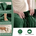 thumbnail image 3 of Modular Sectional Sofa with Ottoman, Green Chenille Fabric, Tufted Backrest, High-Resilience Foam for Living Room and Apartment, 3 of 6