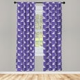 thumbnail image 2 of Ambesonne Galaxy Unicorn Curtains, Constellations Horse, Pair of 28"x95", Blue Violet White, 2 of 3