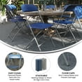 thumbnail image 5 of Emma + Oliver Set of 2 Plastic Folding Chairs - 650 LB Weight Capacity Lightweight Stackable Folding Chair in Blue, 5 of 15