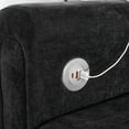 thumbnail image 5 of 115" U-Shaped Sectional Couches, Chenille Cloud Couch with Charging Station and Side Table, 6-Seat Large Lounge Couch with Movable Ottomans, Black, 5 of 8