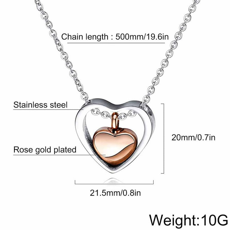 14k rose 2024 gold urn necklace