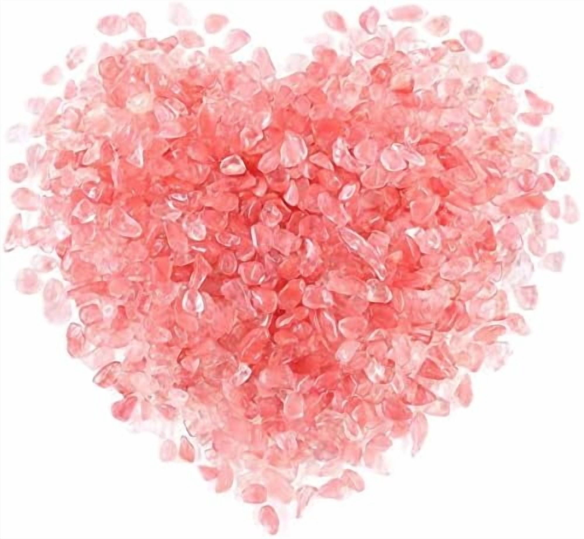 Decorative Pebbles, 2 Lbs/920g (Fill 2 Cups) Pink Crystal Quartz Stones Irregular Rock Gravel for Aquarium Turtle Tank Decoration/Succulent Plant Landscape/Flowerpot Vase Ornament