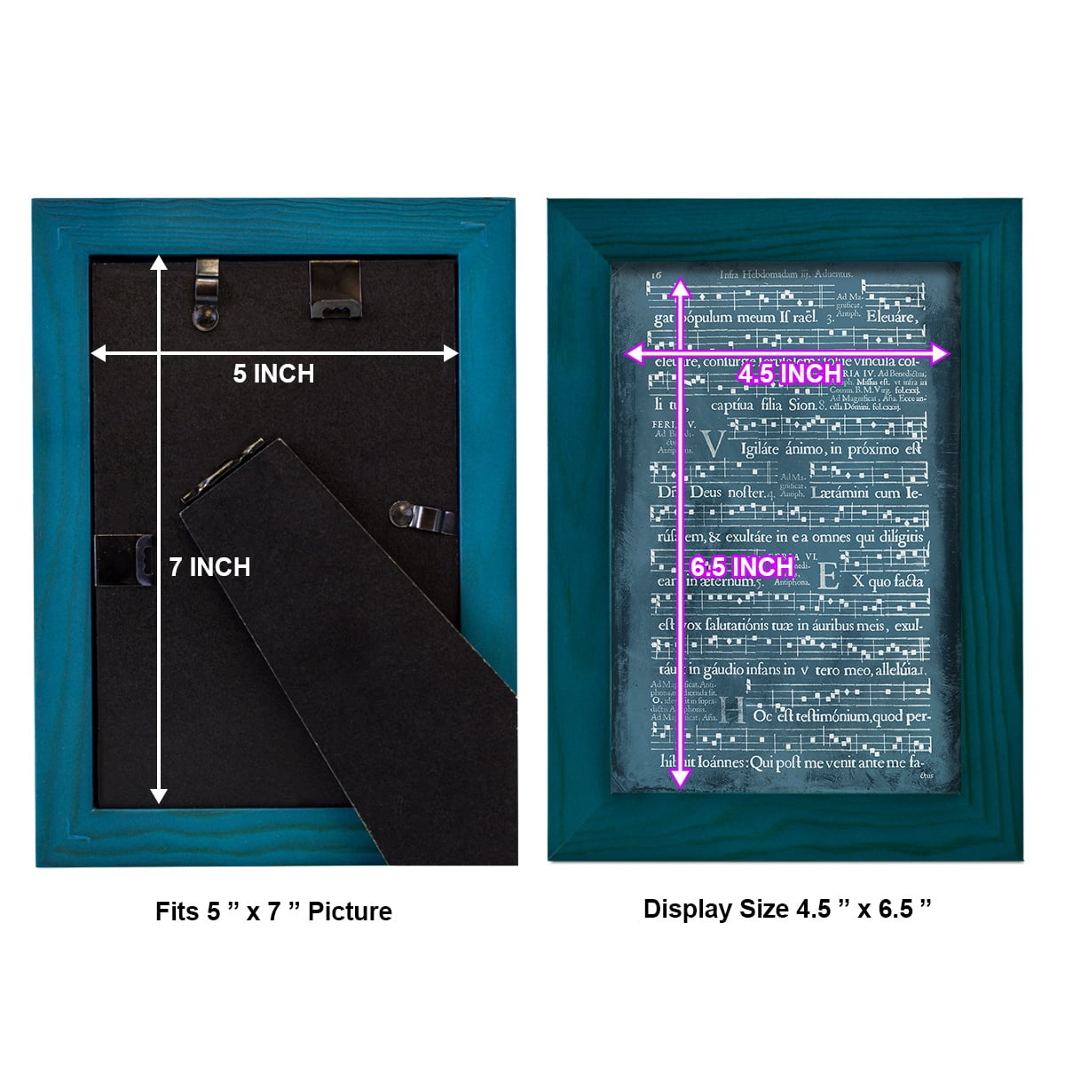 Graphic Songbook I -Framed Print w/glass-Ocean Blue