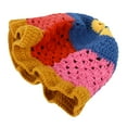 thumbnail image 2 of SAYOO Gorro de Pescador de Punto para Mujer, Color Block Hollow Out Patchwork Crochet Bucket Cap para otoño SAYOO casual, 2 of 6