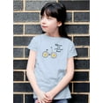 thumbnail image 2 of Wherever You Go Daisy Bicycle T-Shirt Juniors -Image by Shutterstock,  x-Small, 2 of 4