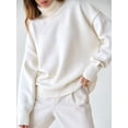 thumbnail image 5 of Women's Oversized Turtleneck Sweater, Loose Long Sleeve Ribbed Knit Pullover for Everyday Wear, 5 of 9