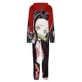 thumbnail image 5 of Demon Slayer Nezuko Unisex Onesie Pajamas Zipper Jumpsuit Hooded One Piece Sleepwear for Family Mens Womens, 5 of 8