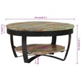 thumbnail image 4 of vidaXL Table Basse Bois de Récupération Massif 65x32 cm, 4 of 5