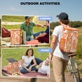 thumbnail image 4 of Travel Cooler Bag - Pioneer Flower Floral Print Pattern Camping Beer Cooler Backpack with Bottle Opener- Waterproof Insulated Picnic Backpacks - Cooler Bag for Beach, 4 of 6
