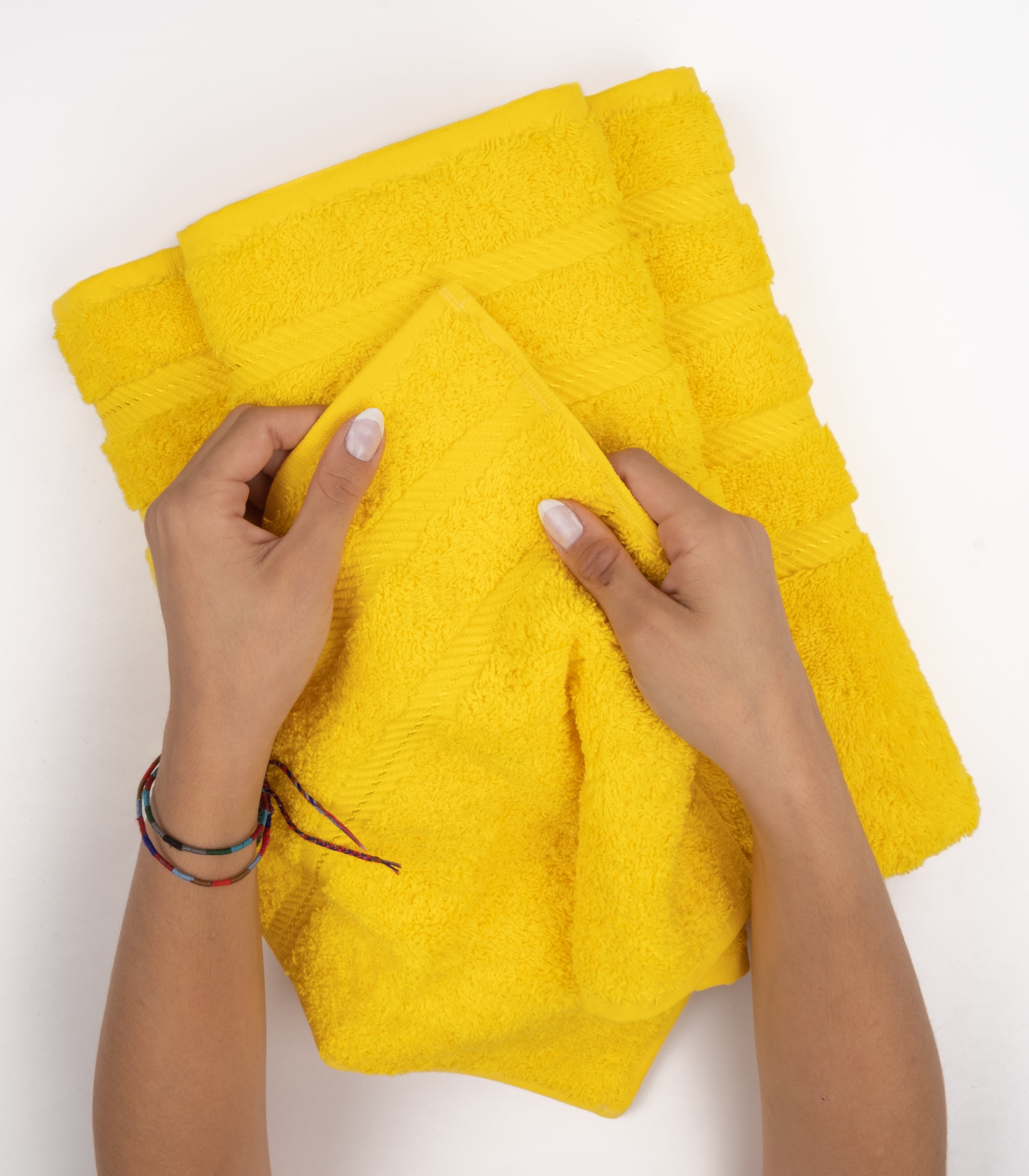 American Soft Linen American Soft Linen Washcloth Set 100% Turkish Cotton 4  Piece Face Hand Towels for Bathroom and Kitchen - Lemon Yellow  Edis4WCSarE73 - The Home Depot