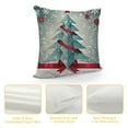 thumbnail image 4 of YINGXI  Merry Christmas Decorative Pillow Covers,Turquoise Stars On an Aqua Background Double Sided Throw Pillow Covers Sofa Cushion Cover 24x24in, 4 of 5