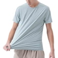 thumbnail image 6 of BiZtdJrK Running T Shirt Men Crew Neck Short Sleeve Gym Workout Shirts Lightweight Stretch Fitness Sport Tee Tops Green XXL, 6 of 9