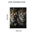 thumbnail image 3 of ZFLMY Lions Blue Eyes Crown Art Canvas Print Wall Decor 12x16 16x20 12x16in, 3 of 5