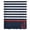 Blue, variant on Orange Anchor Sheer Curtains 45 Inches Long, Modern Nautical White Geometric Stripes Light Filering Curtains, Breathable Simi Curtain Privacy Drapes for Kitchen Bathroom Small Window Treatment