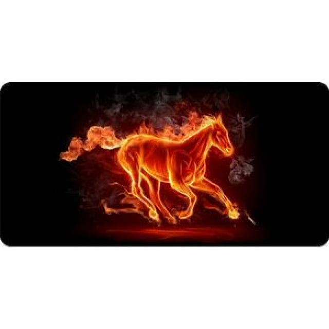 Photo Cheval Flamboyant Personnalisation Gratuite de la Plaque License sur Cette Plaque