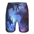 thumbnail image 3 of Salouo Red And Blue Fire Dragon Pattern Swim Trunks for Men,Men's Hawaiian Bathing Suit Swimsuits Quick Dry Swimming Board Shorts Beach Shorts with Pockets-Medium, 3 of 6