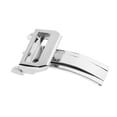 thumbnail image 3 of Polished/Brushed Metal Push Button Butterfly Deployment Clasp For Metal Leather Strap - 18mm, 3 of 7