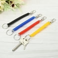 thumbnail image 6 of Uxcell 6.7" Spiral Retractable Spring Coil Keychain, 4 Pack, Red Yellow Blue Black, 6 of 6