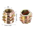 thumbnail image 4 of Unique Bargains Threaded Insert Nuts Zinc Alloy Hex-Flush M6 Internal Threads 10mm Length 30pcs, 4 of 4