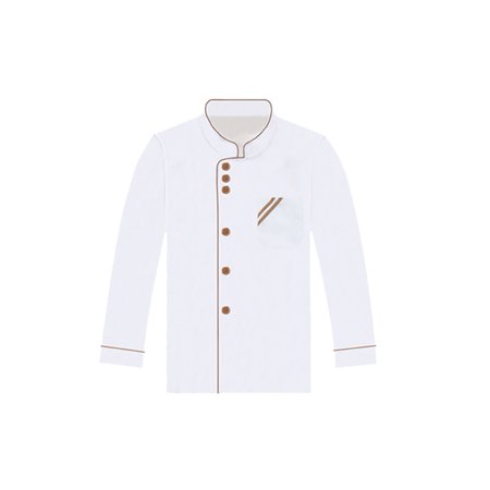 

Meizhencang 1Pc Unisex Single Breasted Long Sleeve Chef Coat Working Uniform Cook Clothes