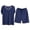 A-Navy864, variant on XIAONU Women’s Waffle-Knit Belted Bathrobe Three-Quarter Sleeve Pocketed Relaxed Nightwear