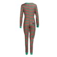 thumbnail image 5 of SUNSIOM Combinaison Slim Manches Longues en Pyjama à Rayures de Noël pour Femme, 5 of 5