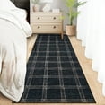 thumbnail image 3 of FairOnly Black Modern Geometric Checkered 2'x6'Runner Rug for Living Room Machine Washable Low Pile Pet Friendly Non Slip Rug for Bed Kitchen Hallway Laundry, 3 of 7