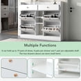 thumbnail image 4 of Euroco Freestanding Shoe Cabinet with 4 Flip Drawers, White, 103.5 lbs, 4 of 7