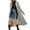 Gray, variant on Womens Double Breasted Long Trench Coat Wool Blend Slim Fit Pea Coat Classic Business Casual Overcoat