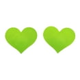 thumbnail image 1 of Paquete de 100 empanadas para mujeres de brillo desechable forma de corazón belleza elegante de estilo encantador suministros adhesivos pezones protector fluorescente verde Inevent AP008645-01, 1 of 6