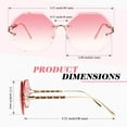 thumbnail image 4 of Sunier Oversized Rimless Sunglasses for Women Fashion Gradient Ladies Shades-2 Pack, 4 of 7