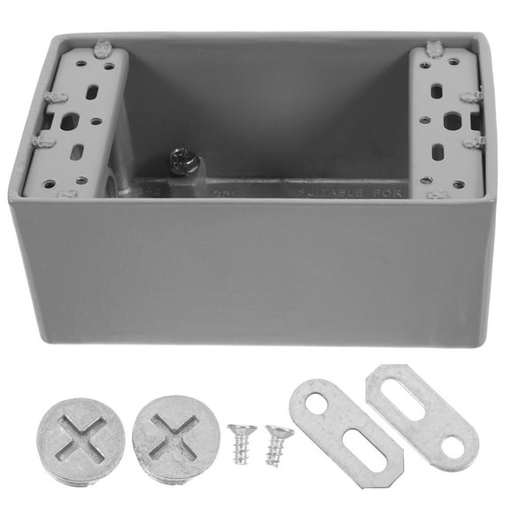 IFANLANDOR 1Set Waterproof Electrical Outlet Box Silver Aluminum For Outdoor Use