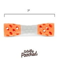 thumbnail image 4 of Messy Mutts Totally Pooched Toss 'n Stuff Hourglass | Interactive Treat and Squeak Toy for Dogs | Durable 7” TPR Dog Toy | Orange, 4 of 7