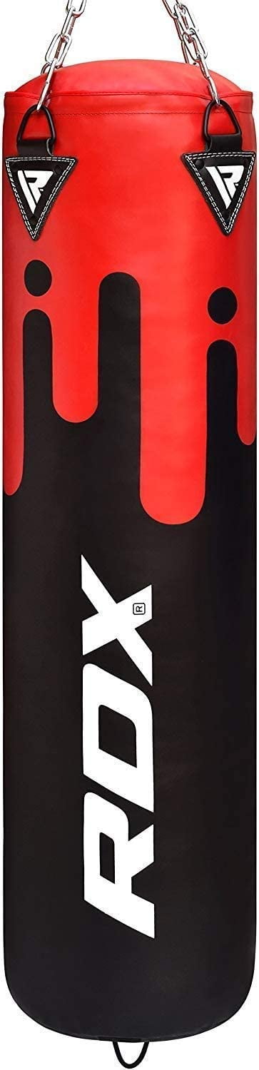 RDX Punching Bag Unfilled Set Kick Boxing MMA Training Gloves Heavy Punchinging Mitts Hanging Chain wall Bracket Muay Thai 4PC Martial Arts 4FT 5FT