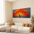 thumbnail image 4 of Canvas Wall Art for Living Room - Large Red Tree of Life Canvas Prints, Modern Abstract Nature Painting Wall Decor for Bedroom Bathroom and Office, 4 of 7