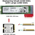 thumbnail image 4 of YISITIAN M.2 22x30mm to 22x80mm NVME M-Key NGFF Extension SSD Upgrade Adapter Compatible with ROG Ally Gaming CJ919-28947, 4 of 9