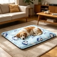 thumbnail image 4 of Zydvens Cute Rainbow Dog Cooling Mat - Channeled Padded Pastel Ombre Pet Bed - Breathable Quilted Summer Mattress Cushion with Assorted Patterns for Indoor Floor Crate Sofa Car Use, 4 of 5