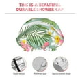 thumbnail image 5 of Balery Tropical Flamingo Shower Caps, Double Layer Waterproof Shower Cap, Double Layers Reusable Shower Cap With Soft Comfortable For Long Thick Hair Soft Bath Shower Hair Caps, 5 of 9
