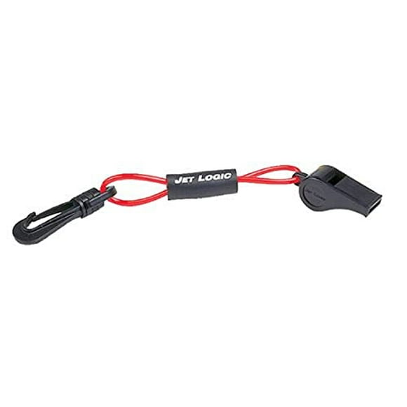 Sifflet avec Lanière, Rouge / Noir