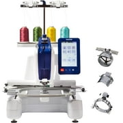 Brother Persona PRS100 Single Needle Embroidery Machine with 4-Spool Thread Stand and PRCF3 Cap Frame and Driver Set