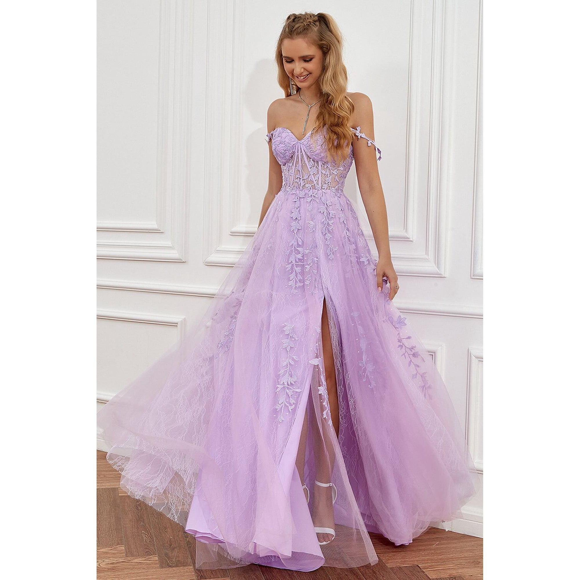 Prom Dresses Spaghetti Strap Long Vestido De Fiesta Open Back Party Dress  Prom Dress Skirt Leg Slit A-Line Lace-up Evening Dress - Walmart.ca