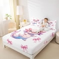 thumbnail image 6 of Erosebridal Cute Axolotl Bed Sheets For Kids,Pink Girly Bow King Sheets For Girls 4pcs, 6 of 6