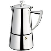 cuisinox roma 10-cup stainless steel stovetop moka espresso maker, stainless steel