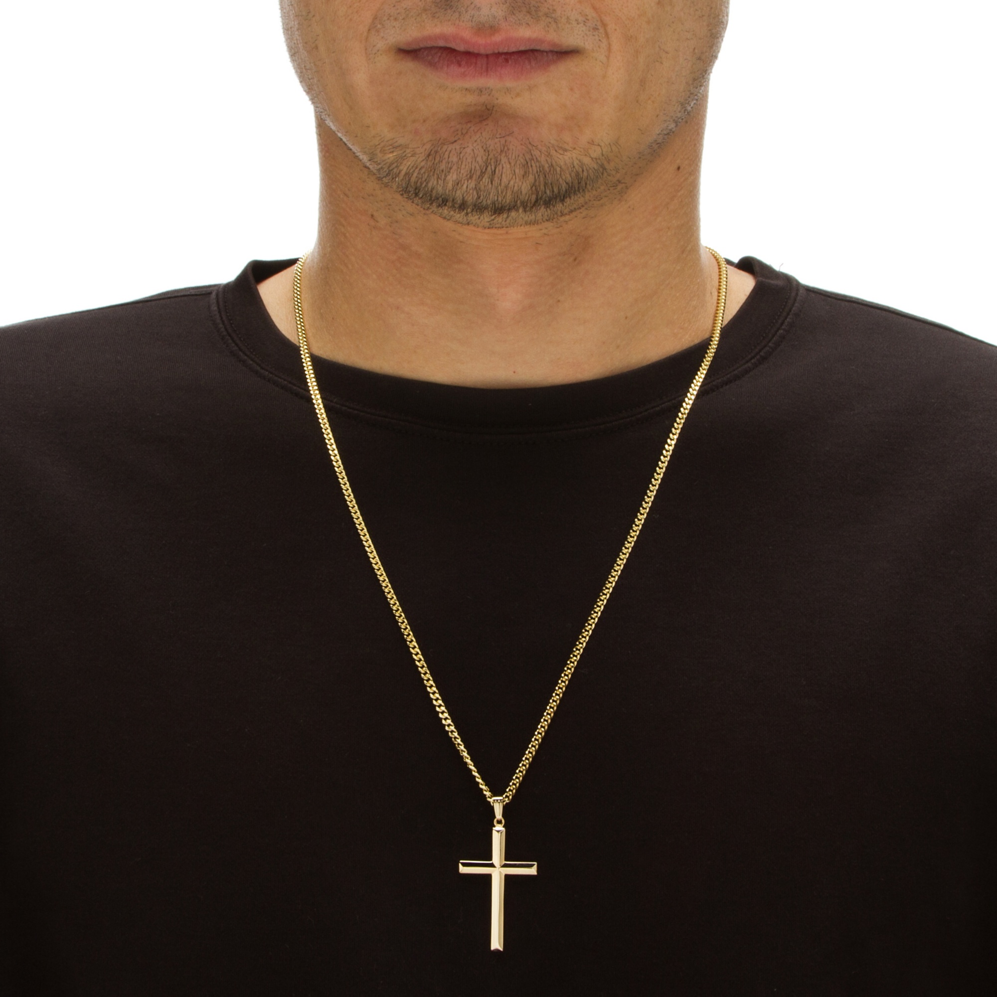 Cross Pendant Gold-Filled and Gold Ion 