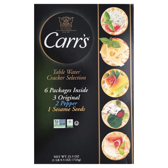 Carrs Table Water Crackers Variety Pack 6-count