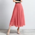 thumbnail image 2 of Cathalem Long Skirts Women's Pleated A-Line High Waist Swing Flare Midi Skirt (Pink,90), 2 of 4