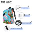 thumbnail image 4 of Yiaed Tropical Jungle Flamingo Print Backpack, Premium Laptop Backpack, Travel Backpack for Women, Lightweight Backpacks, Comfortable Back Pack-Small, 4 of 7