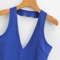 thumbnail image 3 of Gibobby Tops de cuello halter decorados con nuevo de verano para mujer(Azul,CH), 3 of 5