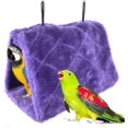 thumbnail image 1 of Hamaca para loros y pájaros, jaula colgante para cueva, nido para pájaros, cabaña de felpa, tienda de campaña, cama cálida para pájaros, nido de invierno, casa o jaula, juguete para guacamayos,, 1 of 8